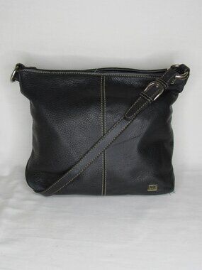 The Sak Black Pebbled Leather Hobo Purse Bag